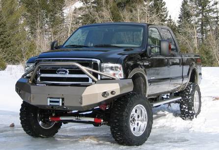 Fab Fours - Fab Fours FS05-A1252-1 Winch Front Bumper with Pre-runner Bar Ford 2005-2007