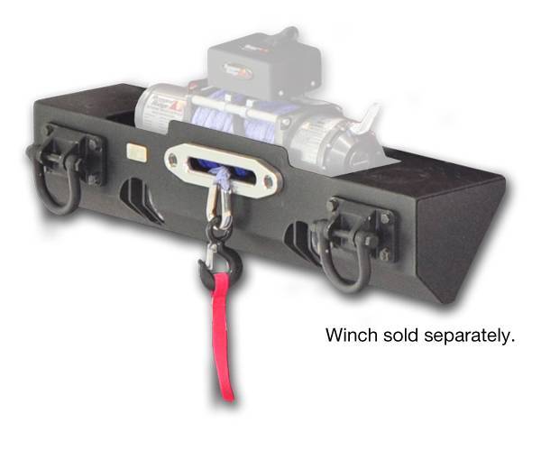 Rugged Ridge - Rugged Ridge 11540.10 Bumper Base XHD Front Winch Mount/D-Rings/Textured Black Jeep Wrangler Jeep Wrangler JK 2007-2010