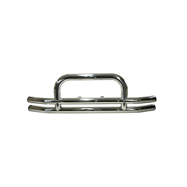 Rugged Ridge - Rugged Ridge 11520.01 Tubular Front Bumper With Hoop Stainless 1955-2006 CJ & Wrangler
