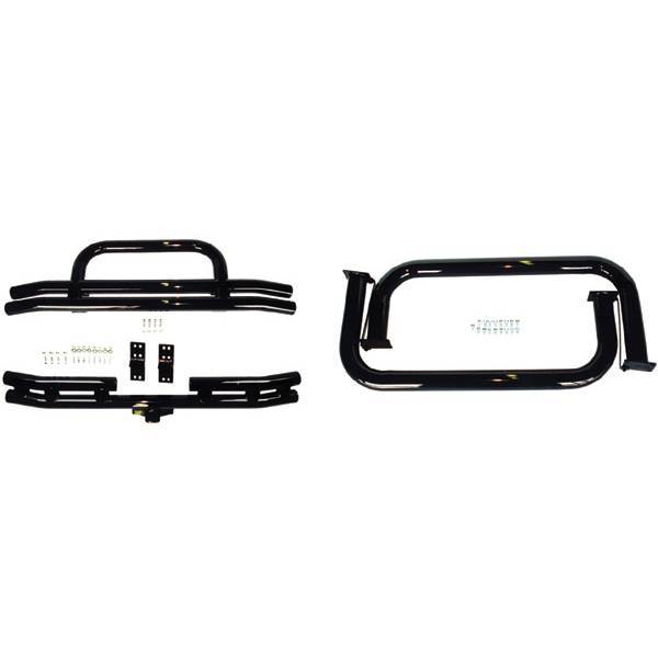 Rugged Ridge - Rugged Ridge 11501.04 Tubuler Bumper And Nerf Bar Kit Black Powdercoated 1987-2006 Wrangler