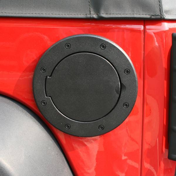 Rugged Ridge - Rugged Ridge 11425.05 Fuel Cover Black Aluminum Jeep Wrangler JK 2007-2012 Skin Packaging