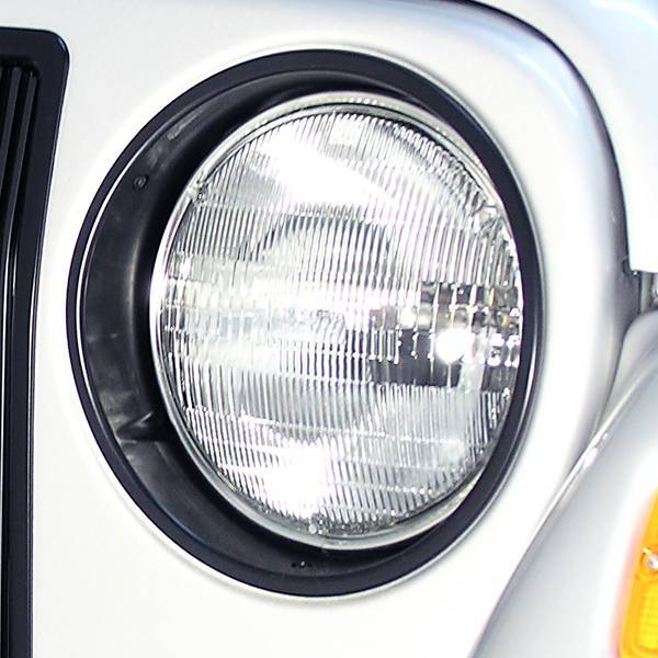 Rugged Ridge - Rugged Ridge 12419.23 Headlight Bezel Pair Black Trim 1997-2006 Jeep Wrangler/Unlimited