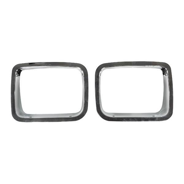 Rugged Ridge - Rugged Ridge 12419.05 Headlight Bezel Pair Chrome Trim 1987-1995 Jeep Wrangler