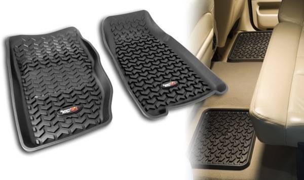 Rugged Ridge - Rugged Ridge 12987.20 All Terrain Floor Liner Kit Black Jeep Cherokee Jeep XJ 1984-2001 First And Second Row