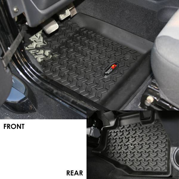Rugged Ridge - Rugged Ridge 12987.10 All Terrain Floor Liner Kit Black Jeep Wrangler Jeep TJ 1997-2006 Jeep Wrangler Unlimited Lj 2004-2006 First And Second Row