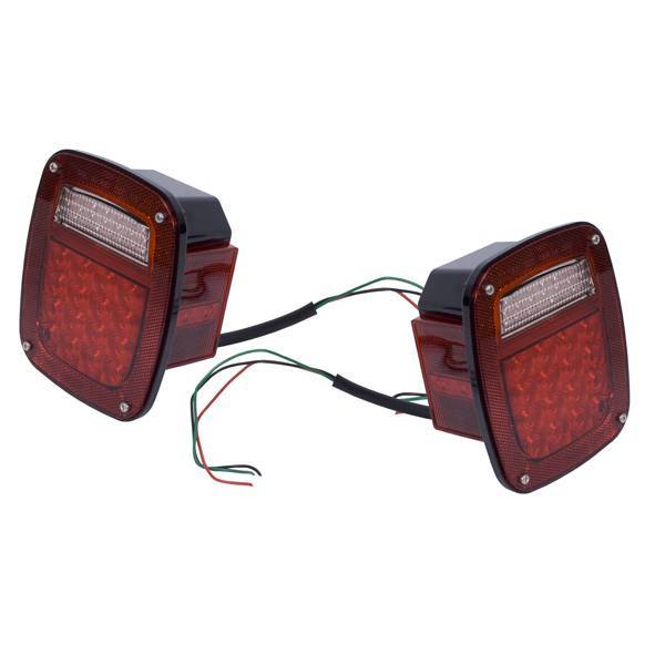 Rugged Ridge - Rugged Ridge 12403.85 LED Tail Light Set Jeep CJ 1976-1986 YJ 1987-1995 TJ 1997-2006 Pair Left Hand & Right Hand