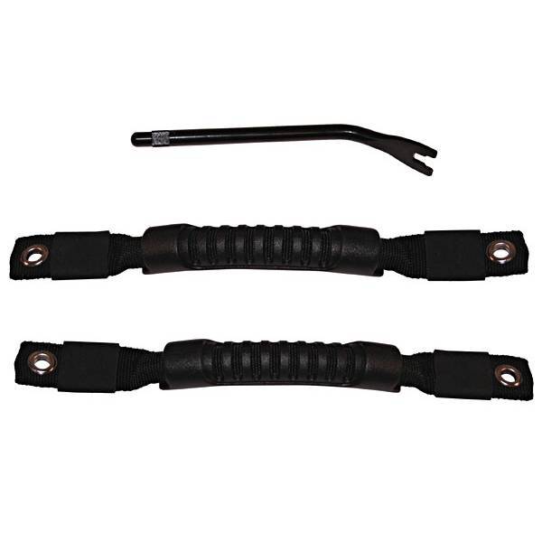 Rugged Ridge - Rugged Ridge 11826.01 Door Grab Strap Pair Jeep TJ Black