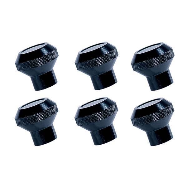 Rugged Ridge - Rugged Ridge 11420.02 Billet Aluminum Dash Knob Set Black 1976-1986 CJ