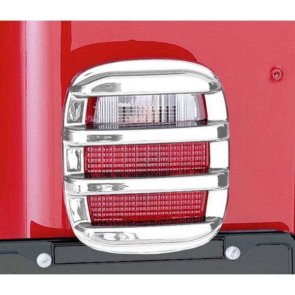 Rugged Ridge - Rugged Ridge 11354.03 Tail Light Guard Set Chrome 1976-2006 CJ/Wrangler