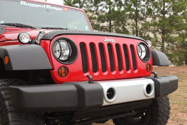 Rugged Ridge - Rugged Ridge 12040.08 Bumper Applique Front Jeep Wrangler JK 2007-2012