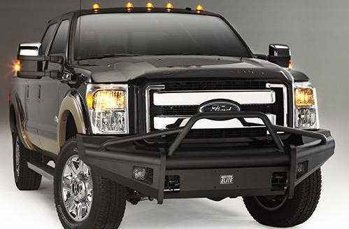Fab Fours - Fab Fours FS11-Q2562-1 Black Steel Elite Front Winch Bumper Pre Runner Ford F250/F350 2011-2016
