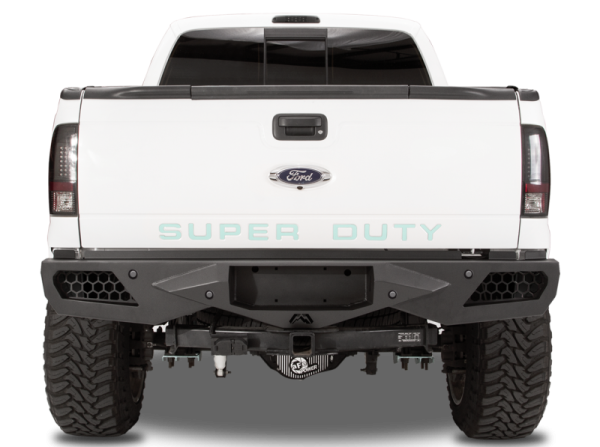 Fab Fours - Fab Fours FS08-E1351-1 Vengeance Rear Bumper with Sensor Holes Ford F250/F350 1999-2016