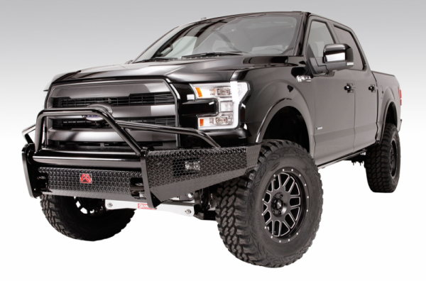 Fab Fours - Fab Fours FF09-K1962-1 Black Steel Front Bumper Pre Runner Guard Ford F150 2009-2014