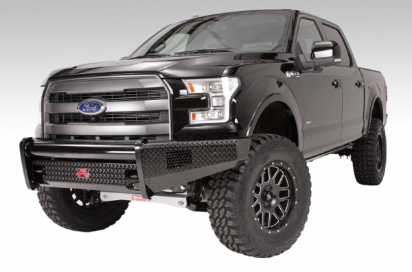 Fab Fours - Fab Fours FF15-K3251-1 Black Steel Front Bumper No Guard Ford F150 2015-2017