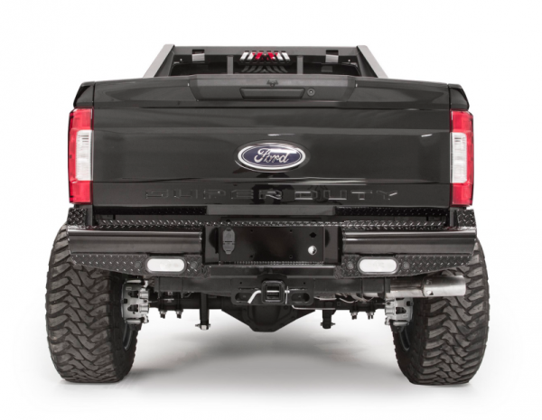 Fab Fours - Fab Fours FS17-T4150-1 Black Steel Rear Bumper Ford F250/F350 2017-2018