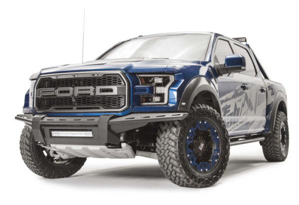 Fab Fours - Fab Fours FF17-D4371-1 Aero Front Bumper with No Guard Ford Raptor 2017-2018
