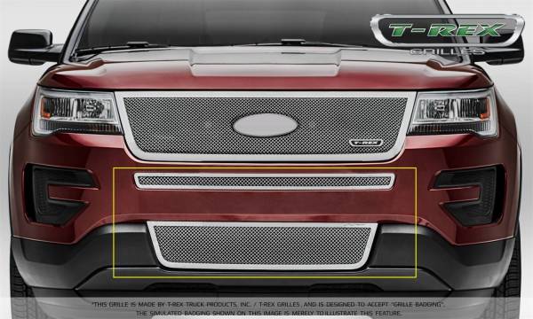 T-Rex Grilles - T-Rex Grilles 55664 Upper Class Series Mesh Bumper Grille Overlay