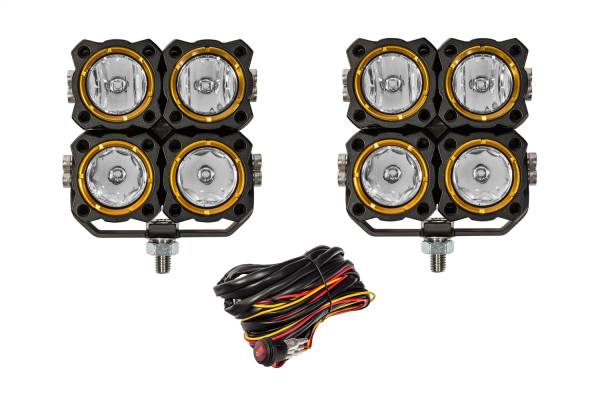 KC HiLites - KC HiLites 280 KC Flex Quad LED Combo Beam System