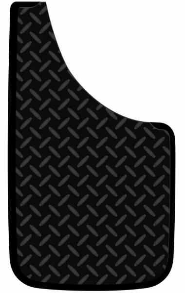 Plasticolor - Plasticolor 000518R01 Diamond Plate Mud Flaps Pair 11" x 19"