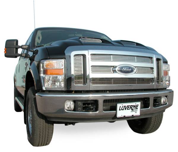 Luverne - Luverne 230822 Horizontal Stainless Steel Grill Insert 2008-2010 Ford F-250/F-350/F-450 Super Duty Fits the six piece Chrome grille