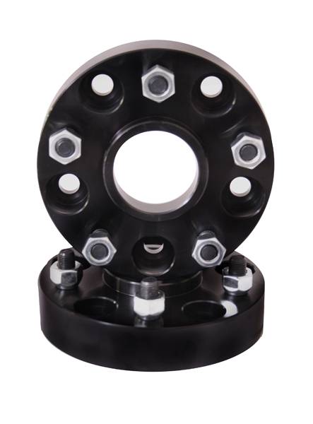 Rugged Ridge - Rugged Ridge 15201.08 Wheel Spacer Pair Black 5 On 45 Bolt Pattern 15 Inch Thick Jeep Wrangler YJ 1987-1995 TJ 1997-2006 Wrangler Unlimited Lj 2004-2006 Cherokee XJ 1984-2001