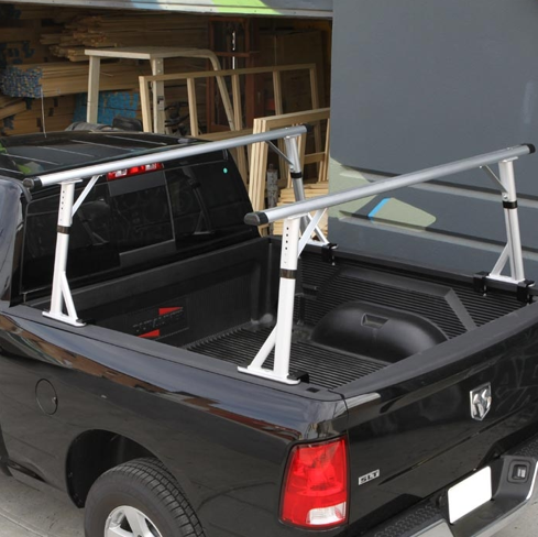 Vantech - Vantech P3002S Universal Clamp On Full Size Truck Rack with 72" Bars Silver