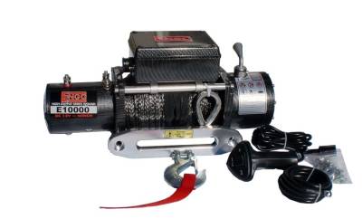 ENGO 77-10000PFS EPF10000S 10K Premium Finish Winch with Synthetic Rope