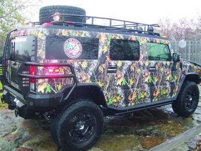 Road Armor 12007B Rear Dakar Bumper with Corner Guards Hummer H2