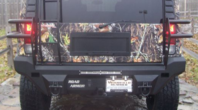 Road Armor - Road Armor 12007B Rear Dakar Bumper with Corner Guards Hummer H2 - Image 5