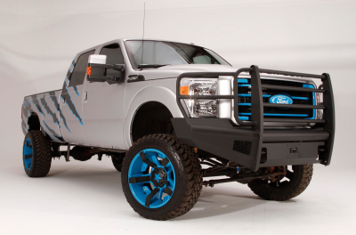 Fab Fours - Fab Fours FS11-Q2560-1 Black Steel Elite Smooth Front Bumper Full Guard Ford F250/F350 2011-2016 - Image 3