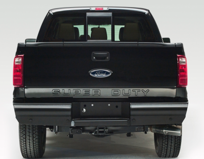Fab Fours - Fab Fours FS08-U1350-1 Black Steel Elite Smooth Rear Bumper Ford F250/F350 1999-2016 - Image 1