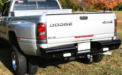 Fab Fours - Fab Fours DR94-T1650-1 Black Steel Rear Bumper Dodge 2500/3500 1994-2002 - Image 2