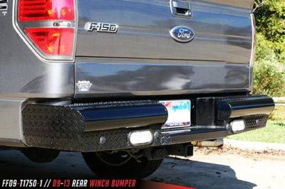 Fab Fours - Fab Fours FF09-T1750-1 Black Steel Rear Bumper Ford F150 2009-2014 - Image 3