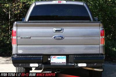 Fab Fours - Fab Fours FF09-T1750-1 Black Steel Rear Bumper Ford F150 2009-2014 - Image 4