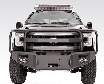 Fab Fours - Fab Fours FF15-H3250-1 Winch Front Bumper with Grille Guard Ford F150 2015-2017 - Image 2