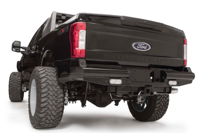 Fab Fours - Fab Fours FS17-T4150-1 Black Steel Rear Bumper Ford F250/F350 2017-2018 - Image 2