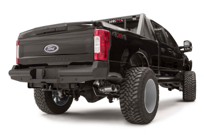 Fab Fours - Fab Fours FS17-U4150-1 Black Steel Elite Smooth Rear Bumper Ford F250/F350 2017-2018 - Image 2