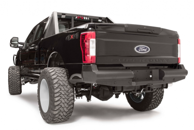 Fab Fours - Fab Fours FS17-U4150-1 Black Steel Elite Smooth Rear Bumper Ford F250/F350 2017-2018 - Image 3