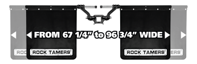 Rock Tamers - Rock Tamers 00108 Adjustable Mud Flap System for 2" Receiver - Image 5