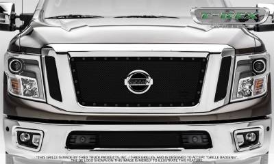 T-Rex Grilles - T-Rex Grilles 6717851-BR X-Metal Series Studded Mesh Grille - Image 4