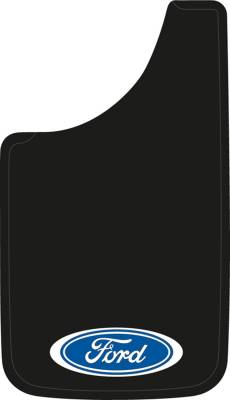 Plasticolor 000539R01 Oval Ford Mud Flaps Pair 11" x 19"