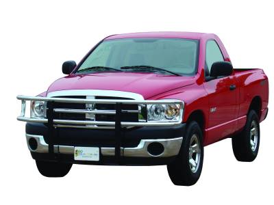 Go Industries 77613 Chrome Big Tex Grille Guard Dodge Ram 1500 with Tow Hooks 2009-2012