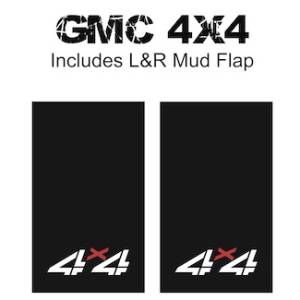 Proven Design - Heavy Duty Series Mud Flaps 22" x 13" - GMC 4 X 4 Logo