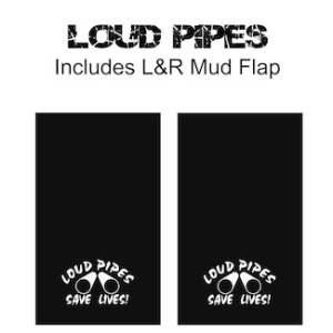 Proven Design - Heavy Duty Series Mud Flaps 22" x 13" - Loud Pipes Logo