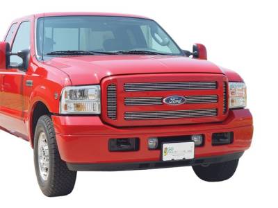 Go Industries 85042 Polished Aluminum Bolt Over Billet Grille Ford F-150 (Except Heritage) (2004-2008) Honeycomb Grille
