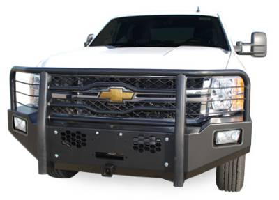 Luverne 180742 Black Defender Series Front Bumper GMC Sierra 2500HD/3500 2007-2010