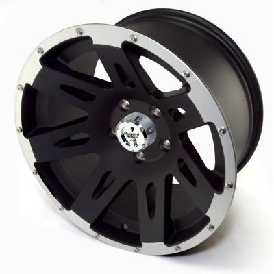 Rugged Ridge 15301.10 Aluminum Wheel 17X9 Jeep Wrangler JK 2007-2010 Black with Machined Lip 12MM Offset 5 On 5