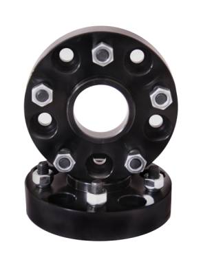 Rugged Ridge 15201.09 Wheel Spacer Pair Black 5 On 55 Bolt Pattern 15 Inch Thick Jeep CJ 1945-1986