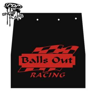 Snow Flaps - Ski Doo REV 2004-2007 - "Balls Out" Logo