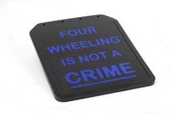 Daystar KU71087RB Universal Mud Flap Pair Blue Lettering All Vehicles